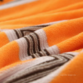 Housse de couette en tissu velours imprimé zèbre orange